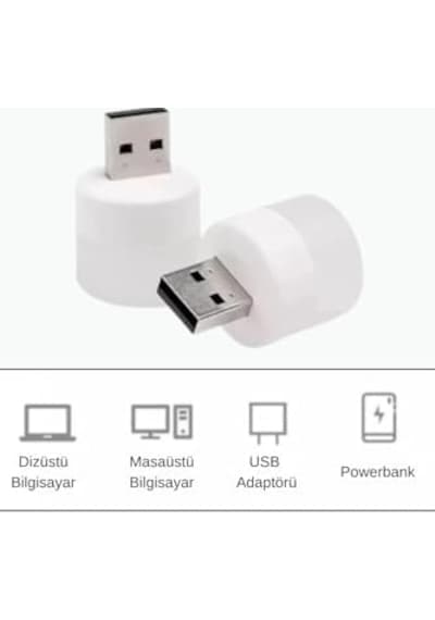 Neo Vista Mini Usb Led Gece Lambası - Powerbank Ve Laptop Uyumlu Ortam Işığı 5, Gün Işığı