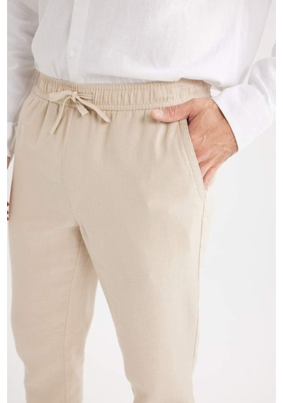 DeFacto Yazlık Jogger Keten Düz Paça Pantolon D7542AX25SPBG737