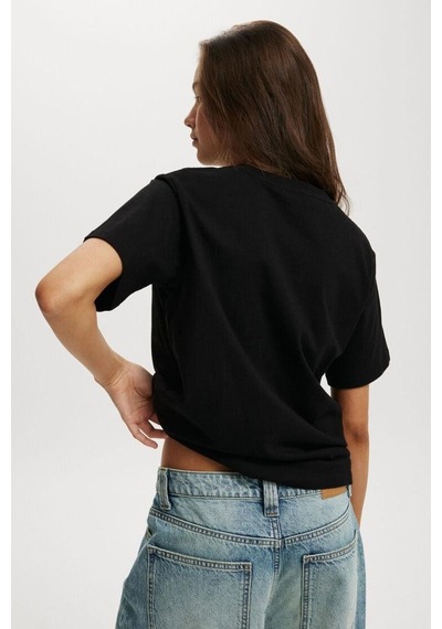 Seeh Siyah Basic Kısa Kollu Kadın T-shirt Sh280