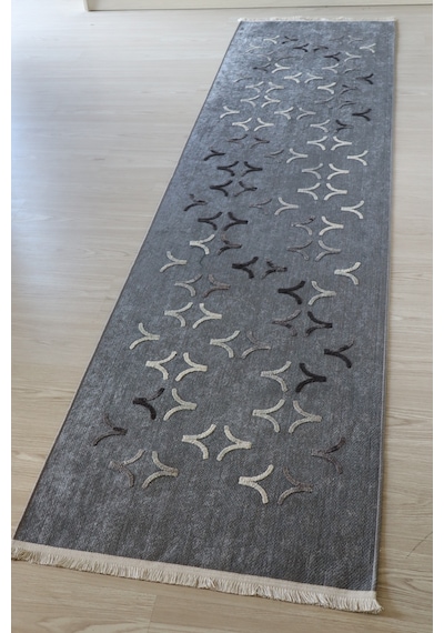 Arte Gri Kilim Dekoratif Salon Halısı Makinada Yıkanab... Gri