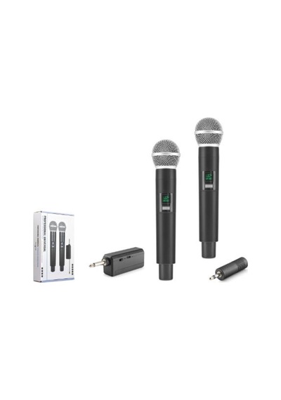 Hadron Hdx2802 Uhf Kablosuz 2 Mikrofonlu Set 6.35 Mm Siyah