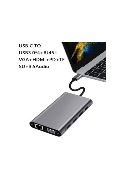 Codegen Cdg-cnv49 Usb 3.0 /hdmı /vga /type-c /rj45 Hub