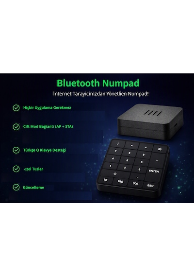 Numpad Bluetooth 5.0 Kablosuz Numerik Tuş Takımı