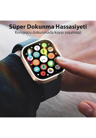 Dux Ducis Hamo Series Apple Watch Uyumlu 45mm İçin Hard Pc Full Koruma Sert Armor Zırh Kılıf- 5775