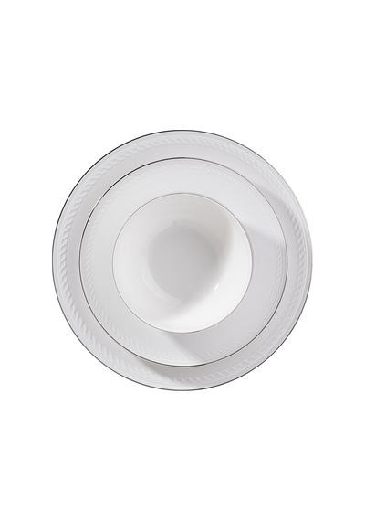Korkmaz Roma Collection 53 Parça Platin Yemek Takımı A9882 Beyaz