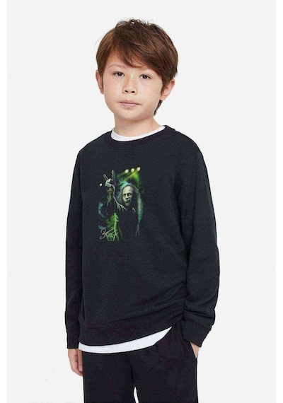Tshirthane Ronnie James Dio 2 Baskılı Unisex Çocuk Siyah Sweatshirt Siyah