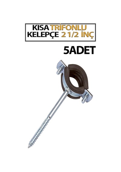2 1/2 İnç Trifonlu Kelepçe Kısa 5 Li Paket