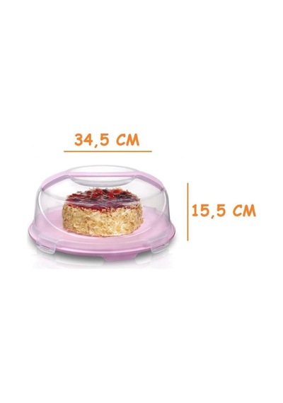 Evefix Kek Fanusu Ve Pasta Fanusu Kilitli Kapaklı Kek Fanusu 7 Lt. Pudra Diğer