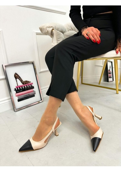 Ervanın Butiği Bej Siyah Deri Jake Maskelet Detay Kadın Açık Stiletto-3636 Ten Siyah Deri Ervanın Butiği Bej Siyah Deri Jake Maskelet Detay Kadın Açık Stiletto-3636 Ten Siyah Deri