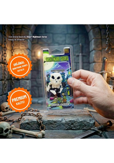 Kılıçlı İskelet Figürü Anahtarlık, Hediyelik Halloween Çanta Aksesuarı Ve Hareketli Oyuncak Bonez Beyaz