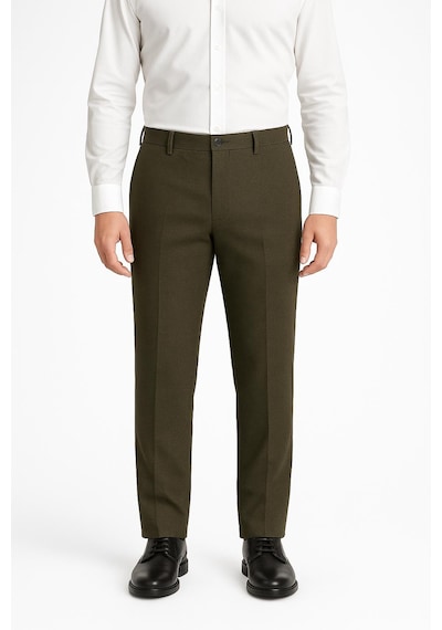 Classics Men Captiva Klasik Fit Likralı Erkek Kanvas Pantolon - 7413 haki