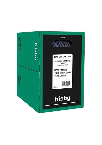 Ontech - Frısby Fnw-cat622 305mt 0.50mm 24awg Cat6 Utp Kablo Gri