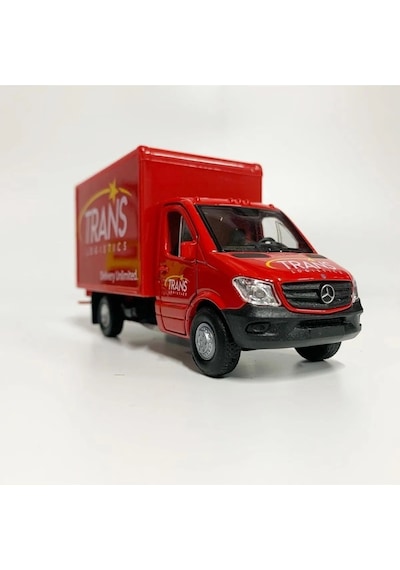 Mercedes Benz Sprinter Cargo Box 1:36 Ölçek Metal Die Cast Araba