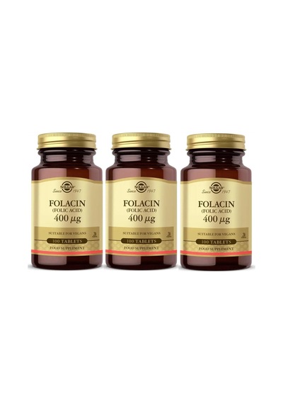 Solgar Folic Acid 400 Mcg 100 Tablet 3 Adet