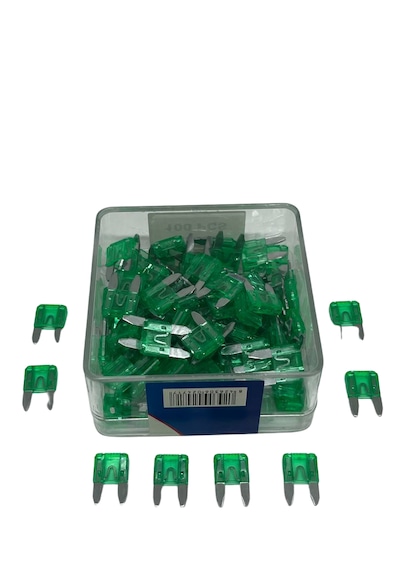Mini Bıçak Sigorta 30 Amper 100 Adet Mini Boy Oto Sigorta 30a