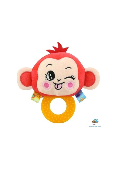 Toys Çıngıraklı Dişlik Maymunum Szy209 - Pembe Rengarenk Çok Renkli