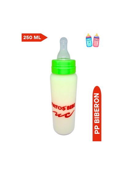 Fatoş Bebe Klasik Silikon Uçlu Pp Biberon Yeşil Rengi, 250 Ml