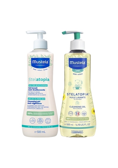 Mustela Stelatopia Krem Şampuan 500ml + Temizleme Yağı 500 Ml
