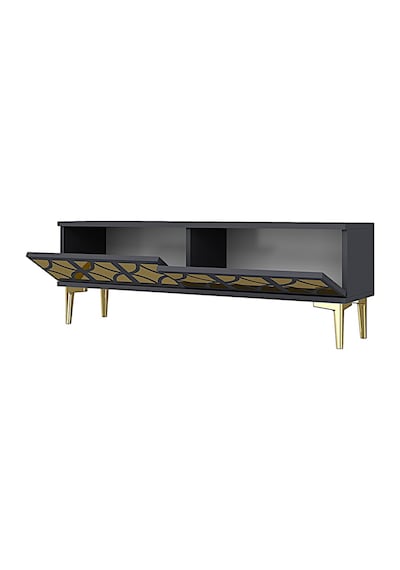 Tsa1236ag - Öztv120 Tv Stand, Tv Sehpası Antrasit - Gold 120cm