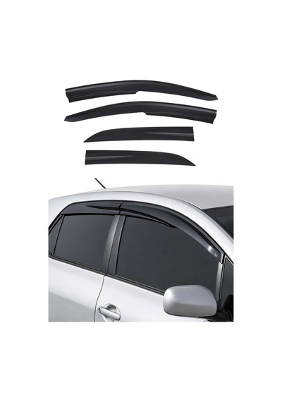 Toyota Auris Sedan 2013-2017 Uyumlu Araca Özel Sport Style Akrilik Cam Rüzgarlığı Koyu Duman 4 Parça