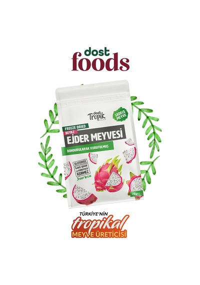 Dondurularak Kurutulmuş Beyaz Ejder Meyvesi 20 G Freeze Dried Meyve Cipsi Meyve Kurusu 2 Adet