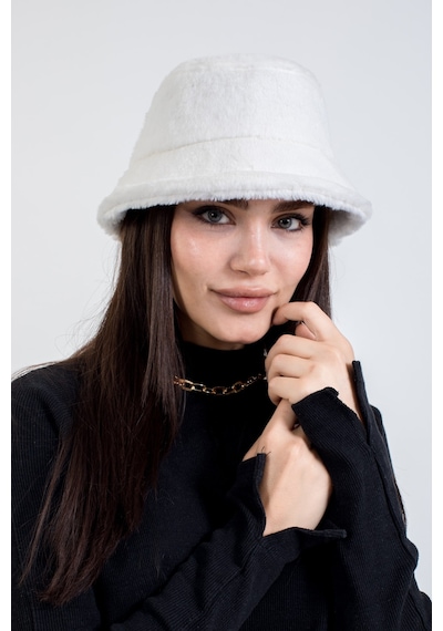 Ladycolor Lady Color Yumuşak Dokulu Bucket Şapka Beyaz