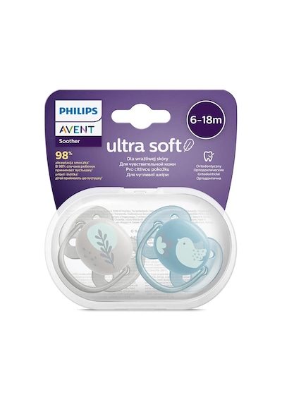 Avent Ultra Soft 0-6 Ay 2 Li Erkek Emzik Mavi