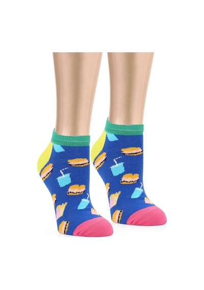 Ozzy Socks 5 Çift Eğlenceli Desenler Kadın Patik Çorap Ozzyp007 Çok Renkli