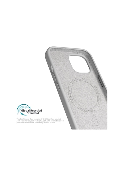Vonmahlen Apple Uyumlu iPhone 15 Plus Magsafe Silikon Kılıf Açık Gri