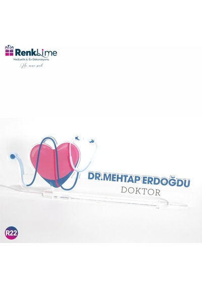 Pleksi Dr Masa İsimlik Siyah