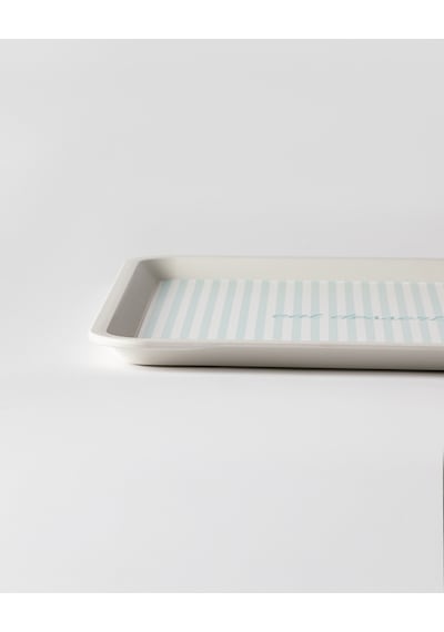 Vagony Kare Tepsi - Beyaz/mint Yeşili 8684427233993 Çok Renkli