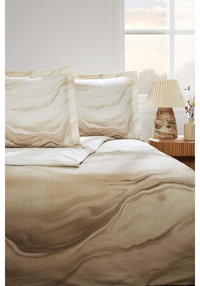 Özdilek Opal Waves Çift Kişilik Nevresim Takımı Krem 200x220 Cm%100 Pamuk, 3109 Çok Renkli