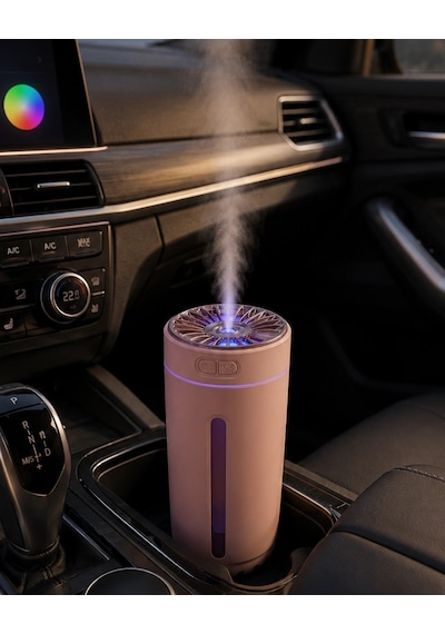 Hubrendy Tekno Rgb Led Buhar Makinesi Aroma Yağı Uyumlu Mini Nemlendirici