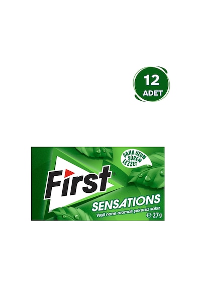 First Sensations Yeşil Nane Aromalı Sakız 12 x 27 G