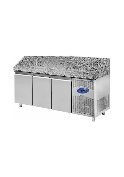 Csa Karacasan 615 Lt 200x80x108 Cm Üç Kapılı Pizza Hazırlık Buzdolabı 304 Çelik