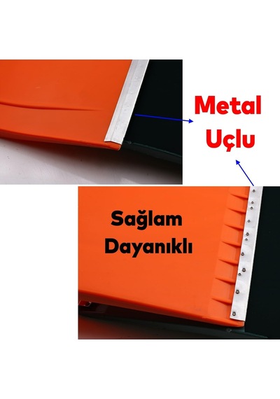 Badem10 Plastik Faryap Kar Küreme Küreği Ahır Gübre Hayvan Pisliği Temizleme Turuncu 28x35 Cm Kürek