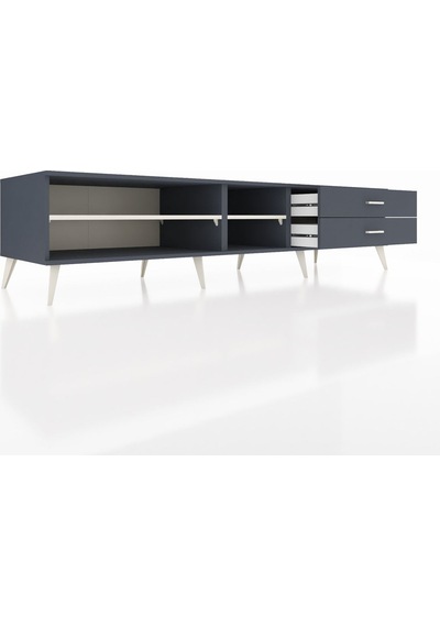 Kronos Tv Ünitesi 2 Raflı 2 Çekmeceli 220x59x51 Antrasit-aytaşı/antrasit Aytası/antrasıt - Antrasıt Kronos Tv Ünitesi 2 Raflı 2 Çekmeceli 220x59x51 Antrasit-aytaşı/antrasit Aytası/antrasıt - Antrasıt
