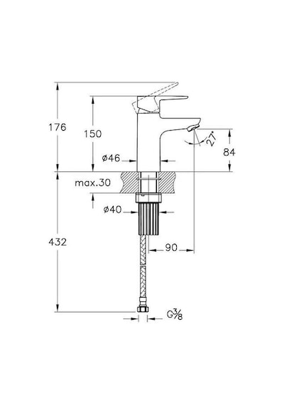Artema A42988 Flow Soft Lavabo Bataryası Krom