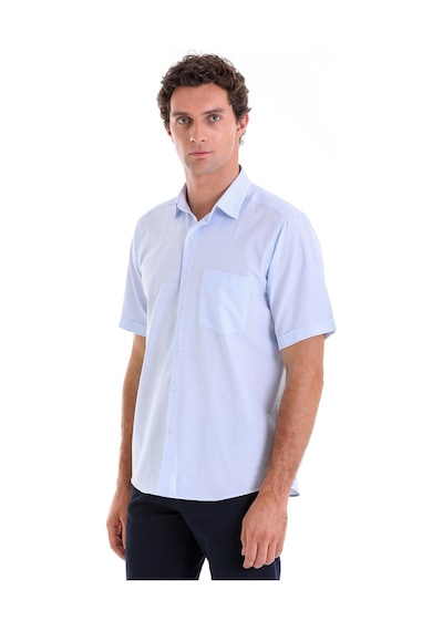 Hatemoğlu Mavi Comfort Fit Kareli Pamuklu Slim Yaka Kısa Kol Klasik Gömlek Mavi Hatemoğlu Mavi Comfort Fit Kareli Pamuklu Slim Yaka Kısa Kol Klasik Gömlek Mavi