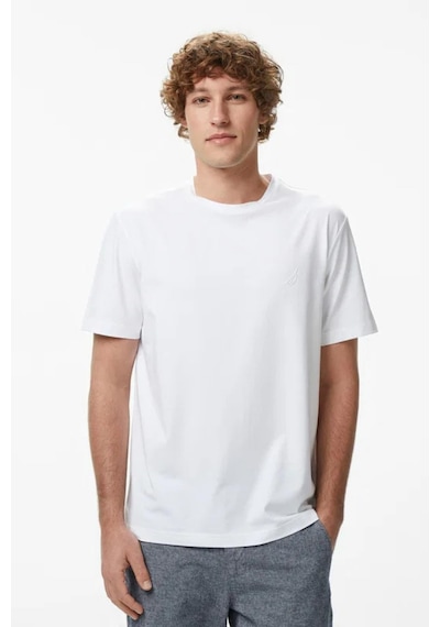 Nautica Erkek Beyaz Regular Fit T-shirt-14582