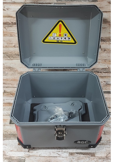 Motosiklet Arka Çantası 45 Lt Sert Plastik Nardo Gri 45lt