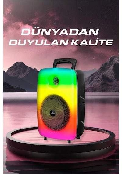 Torima GTS-1802 Mikrofonlu Rgb Ledli Taşınabilir Bluetooth Hoparlör Parti Speaker