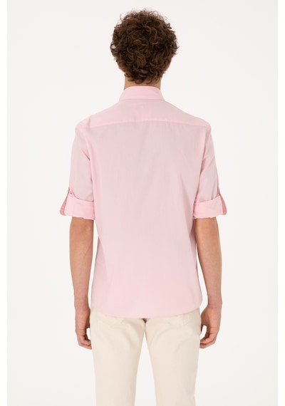 U.s. Polo Assn. Erkek Açık Pembe Gömlek Desenli 50306362-vr078 Acık Pembe