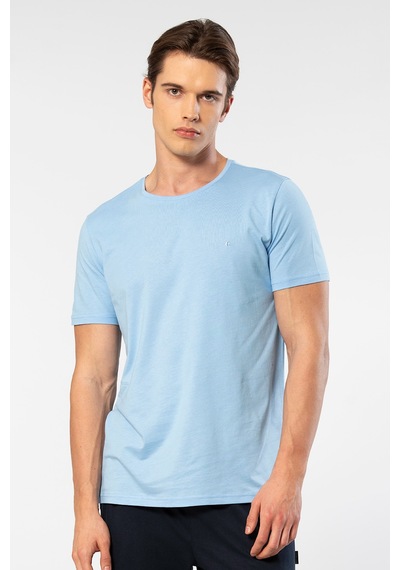 Cacharel Erkek Bisiklet Yaka T-shirt 2169/açık Mavi Açık Mavi