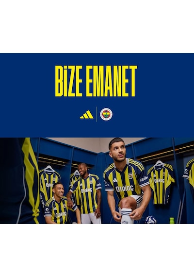 Fenerium Fenerbahçe S.k. Çubuklu Forma 25/26 Erkek İç Saha Forması Sarı - Lacivert