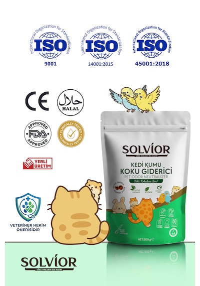 Solvior Kedi Kumu Koku Giderici Aktif Karbon 500 Gr