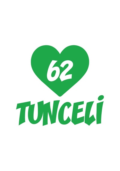 Kalpli 62 Tunceli Araba Sticker 17x17 Cm Yeşil