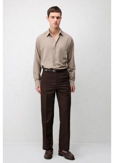 Antioch Straight Fit Erkek Pantolon Koyu Kahve