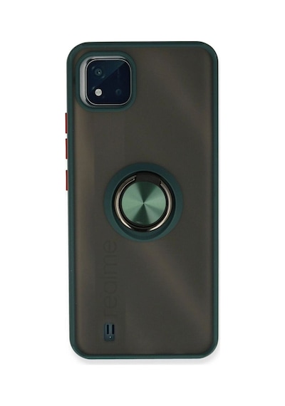 Realme C11 2021 Kılıf Montreal Yüzüklü Silikon Kapak