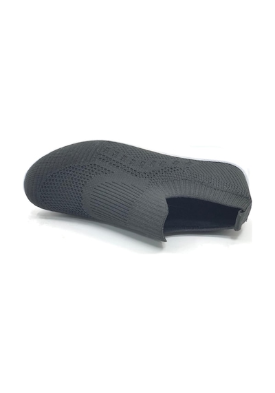 Kocamanlar 2416 4 Cm Topuklu Taban Sneaker Kadın Spor Ayakkabı Siyah - Beyaz